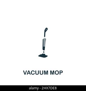 Symbol für Vakuummopp. Monochromes, einfaches Symbol für Vorlagen, Webdesign und Infografiken Stock Vektor