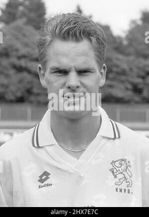 Frank de Boer Fußball Ajax und in der Nationalmannschaft der Niederlande zur Europameisterschaft in Schweden 1992 Stockfoto