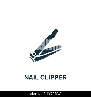 Nail Clipper-Symbol. Monochromes, einfaches Symbol für Vorlagen, Webdesign und Infografiken Stock Vektor