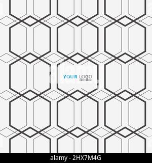 Geometrischer abstrakter Hintergrund mit verbindet Sechsecke Stock Vektor
