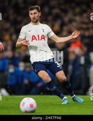 07. März 2022 - Tottenham Hotspur gegen Everton - Premier League - Tottenham Hotspur Stadium Ben Davies von Tottenham Hotspur während der Premier League-Matten Stockfoto