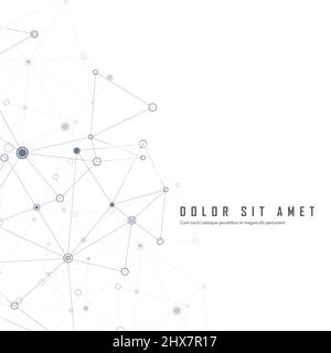 Abstrakte Technologie Illustration und Vektor-Netzwerk-Verbindung und Technologie digitales Konzept Stock Vektor