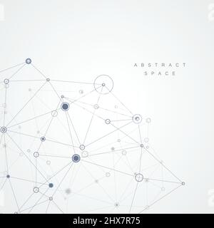 Abstrakte Technologie Illustration und Vektor-Netzwerk-Verbindung und Technologie digitales Konzept Stock Vektor