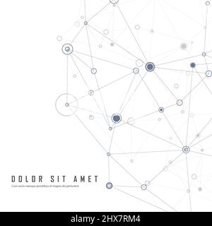 Abstrakte Technologie Illustration und Vektor-Netzwerk-Verbindung und Technologie digitales Konzept Stock Vektor