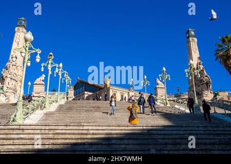 Marseille, Escaliers de la Gare Saint Charles, Frankreich, Bouches-du-Rhône Stockfoto