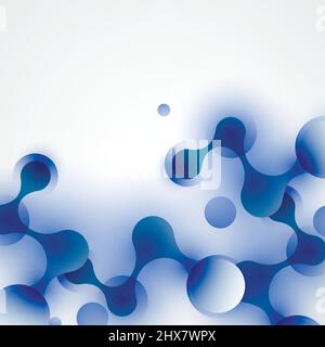 Abstrakte Moleküle und Atome entwerfen und Verbindungsstruktur Stock Vektor