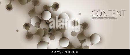 Abstraktes Vektormuster Molekül-Verbindungsdesign Stock Vektor