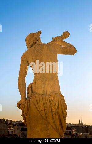 Statue Palais Longchamps, Marseille, Bouches du Rhone, France Paca, (13) Stockfoto