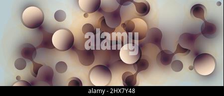 Abstraktes Vektormuster Molekül-Verbindungsdesign Stock Vektor