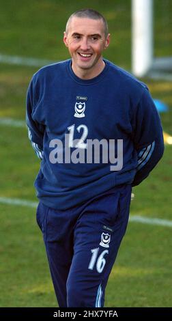 PORTSMOUTH TRAINING 27-01-06 DEAN KIELY PIC MIKE WALKER, M. UND Y. PORTSMOUTH Stockfoto