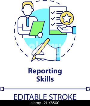 Symbol für das Konzept „Reporting Skills“ Stock Vektor