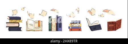 Satz Bücher Stock Vektor