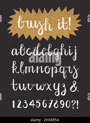 Kalligraphie Pinsel Stift Schrift Hand Gezeichnet Vektor Stock Vektor