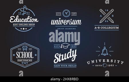 Set von Vektor Bildung Icons Illustration kann als Logo oder Symbol in Premium-Qualität verwendet werden Stock Vektor