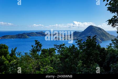 Insel Terre-de-Haut, Iles des Saintes, Les Saintes, Guadeloupe, kleine Antillen, Karibik. Stockfoto