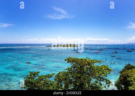 Insel Ilet du Gosier, Le Gosier, Grande-Terre, Guadeloupe, kleine Antillen, Karibik. Stockfoto