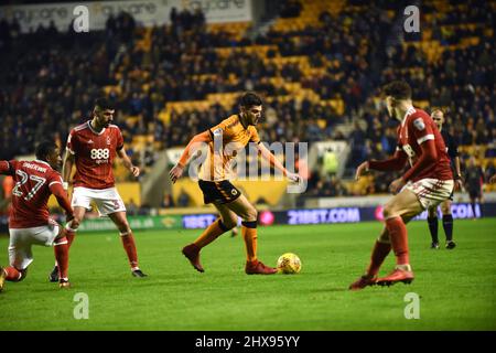 Wolverhampton Wanderers gegen Nottingham Forest bei Molineux 20/01/2018 - Sky Bet Championship Rafa mir in Aktion Stockfoto