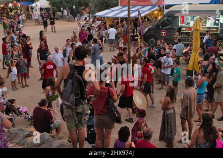 Bombos de Nisa in Andanças Festival 2018. Castelo de Vide, Portugal Stockfoto