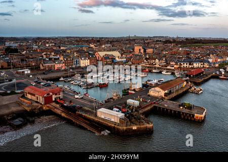 Arbroath Harbour, Arbroath, Schottland, Großbritannien Stockfoto