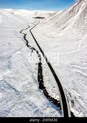 The Snowroads Scenic Route, A82, Glenshee, Schottland, Großbritannien Stockfoto