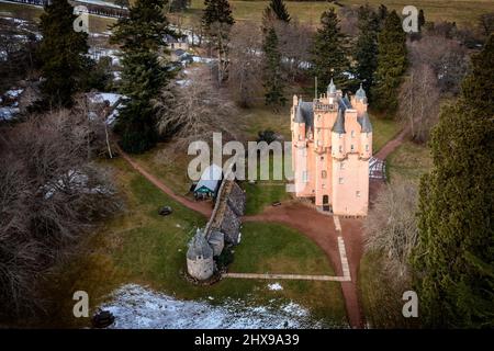 Craigievar Castle, Alford, Aberdeenshire, Schottland, Großbritannien Stockfoto