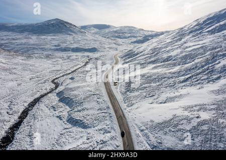 The Snowroads Scenic Route, A82, Glenshee, Schottland, Großbritannien Stockfoto