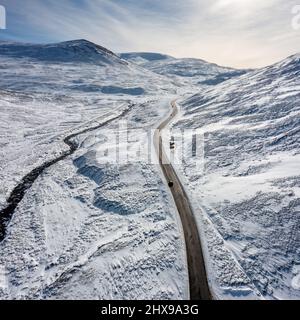 The Snowroads Scenic Route, A82, Glenshee, Schottland, Großbritannien Stockfoto