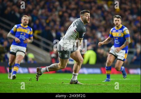 Leeds, Großbritannien. 10. März 2022. Leeds, England - 10.. März 2022 - Jake Connor (1) von Hull FC in Aktion. Rugby League Betfred Super League Round 5 Leeds Rhinos vs Hull FC im Headingley Stadium, Leeds, Großbritannien Dean Williams Credit: Dean Williams/Alamy Live News Stockfoto