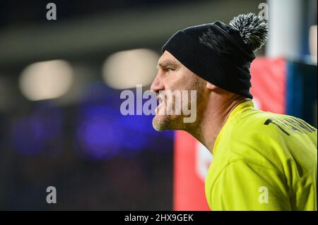 Leeds, Großbritannien. 10. März 2022. Leeds, England - 10.. März 2022 - Hull FC Assistant Coach Gareth Ellis gibt Ratschläge. Rugby League Betfred Super League Round 5 Leeds Rhinos vs Hull FC im Headingley Stadium, Leeds, Großbritannien Dean Williams Credit: Dean Williams/Alamy Live News Stockfoto