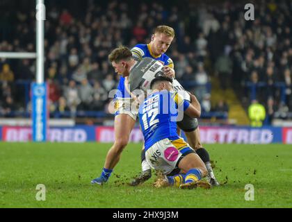 Leeds, Großbritannien. 10. März 2022. Betfred Super League-Spiel zwischen Leeds Rhinos und Hull FC am 10.03.2022 im Headingley Stadium, Leeds, Großbritannien Credit: Craig Cresswell/Alamy Live News Stockfoto