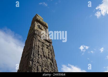 Sandbach in der Stadt mit alten sächsischen Steinkreuzen Stockfoto