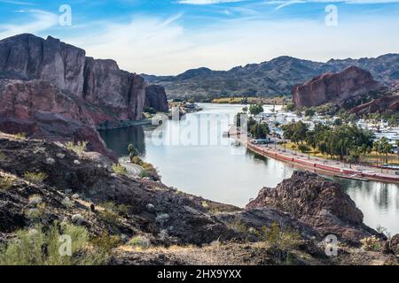 Ein Blick auf die Natur in Buckskin Mountain SP, Arizona Stockfoto