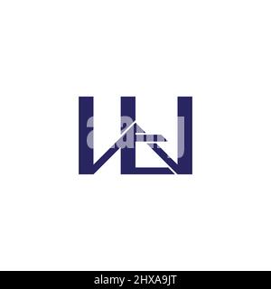 Vektor mit geometrischem Clean-Logo mit Buchstaben und Links Stock Vektor