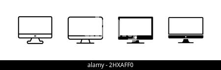 Monitor Computer Icon Design-Element geeignet für Website, Print-Design oder App Stock Vektor