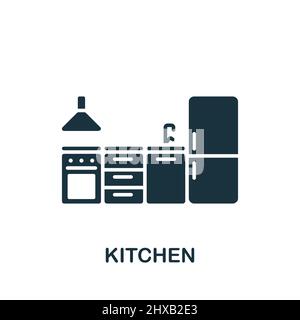 Küchensymbol. Monochrom Simple Kitchen Icon für Vorlagen, Webdesign und Infografiken Stock Vektor