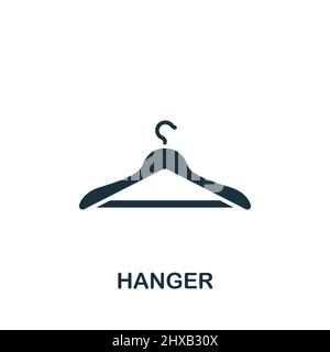 Aufhängesymbol. Monochromes einfaches Hanger-Symbol für Vorlagen, Webdesign und Infografiken Stock Vektor