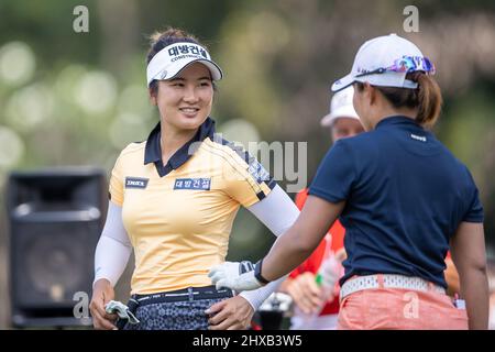 Pattaya, Thailand. 11. März 2022. Pattaya Thailand - 11. März: Su Oh aus Australien während des 2. Tages der Honda LPGA Thailand im Siam Country Club Old Course am 11. März 2022 in Pattaya, Thailand (Foto von Peter van der Klooster/Orange Picics) Credit: Orange Pics BV/Alamy Live News Stockfoto