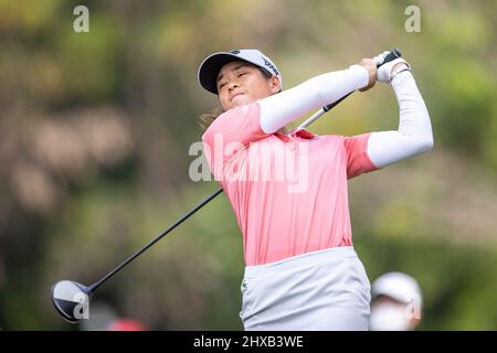 Pattaya, Thailand. 11. März 2022. Pattaya Thailand - 11. März: Celine Boutier aus Frankreich während des Tages 2 der Honda LPGA Thailand im Siam Country Club Old Course am 11. März 2022 in Pattaya, Thailand (Foto von Peter van der Klooster/Orange Picics) Credit: Orange Pics BV/Alamy Live News Stockfoto