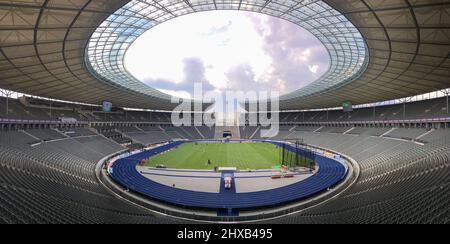 Berlin, Deutschland - 2. August 2019: Olympiastadion Stockfoto