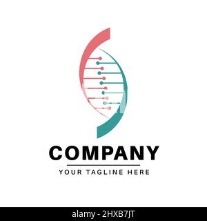 DNA Healthcare Logo-Design. Stock Vektor