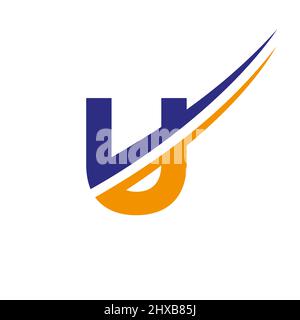 Buchstabe U Logo Vektor-Vorlage modernes und einfaches Design. U Logo für Business und Company Identity, moderne, flache und minimalistische Vorlage Stock Vektor