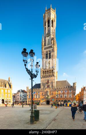 Glockenturm, Stadtplatz Von Brügge Stockfoto