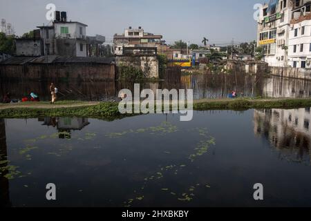 Bangladesch, Khulna, 2021-10-31. Zugfahrt durch Bangladesch Bangladesch. Foto von Martin Bertrand. Bangladesch, Khulna, le 2021-10-31. Reise Stockfoto
