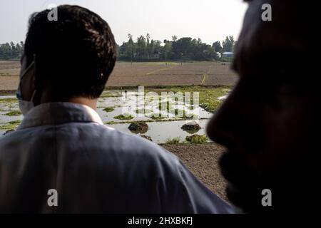 Bangladesch, Khulna, 2021-10-31. Zugfahrt durch Bangladesch Bangladesch. Foto von Martin Bertrand. Bangladesch, Khulna, le 2021-10-31. Reise Stockfoto