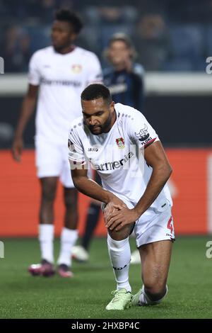 Bergamo, Italien. 10. März 2022. Jonathan Tah (Bayer 04 Leverkusen) während Atalanta BC gegen Bayer Leverkusen, Fußball Europa League Spiel in Bergamo, Italien, März 10 2022 Quelle: Unabhängige Fotoagentur/Alamy Live News Stockfoto