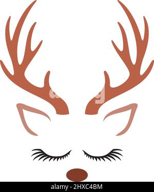 Cute Hirsch Farbe Vektor Illustration Stock Vektor