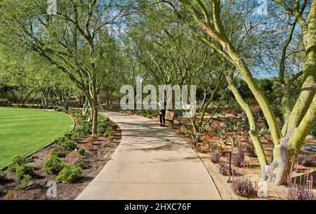 Sunnylands Anwesen. Sunnylands entstand auf der Weltbühne, als das historische Anwesen 1966 fertiggestellt wurde. Seitdem hat sie acht US-Präsidenten begrüßt Stockfoto