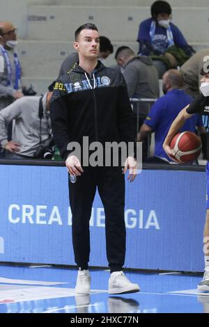 Palazzetto dello Sport Mario Radi, Cremona, Italien, 09. März 2022, ADAS Juskevicius (Vanoli Cremona) während der Vanoli Basket Cremona gegen GeVi Napoli - Stockfoto