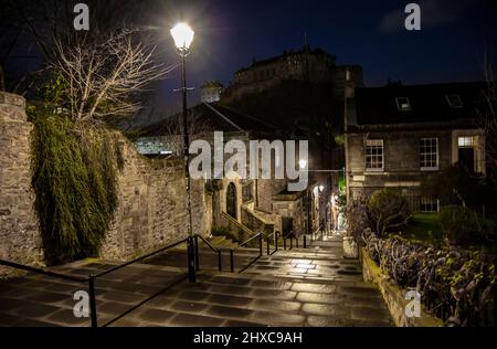 Vennel Steps, Edinburgh Stockfoto