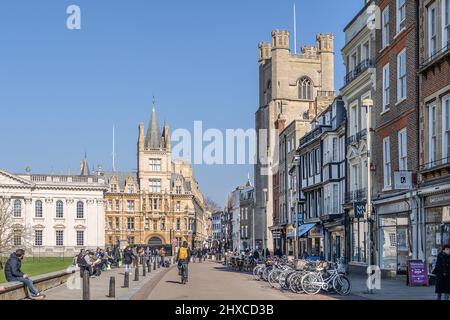 Kings Parade High Street in Cambridge Stockfoto
